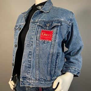 Custom Gucci denim jacket oversized size M